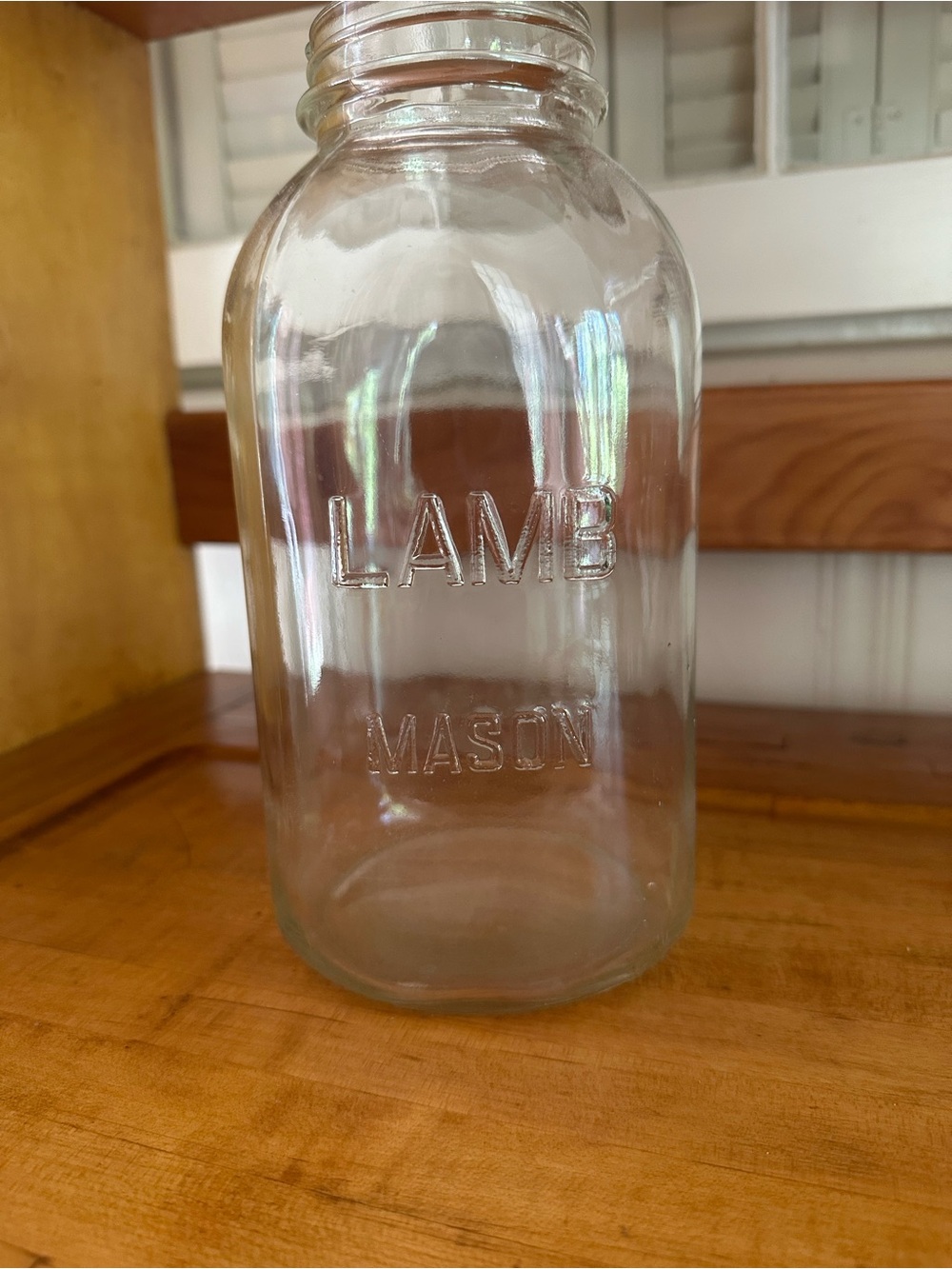 LAMB Mason Clear Glass Jar